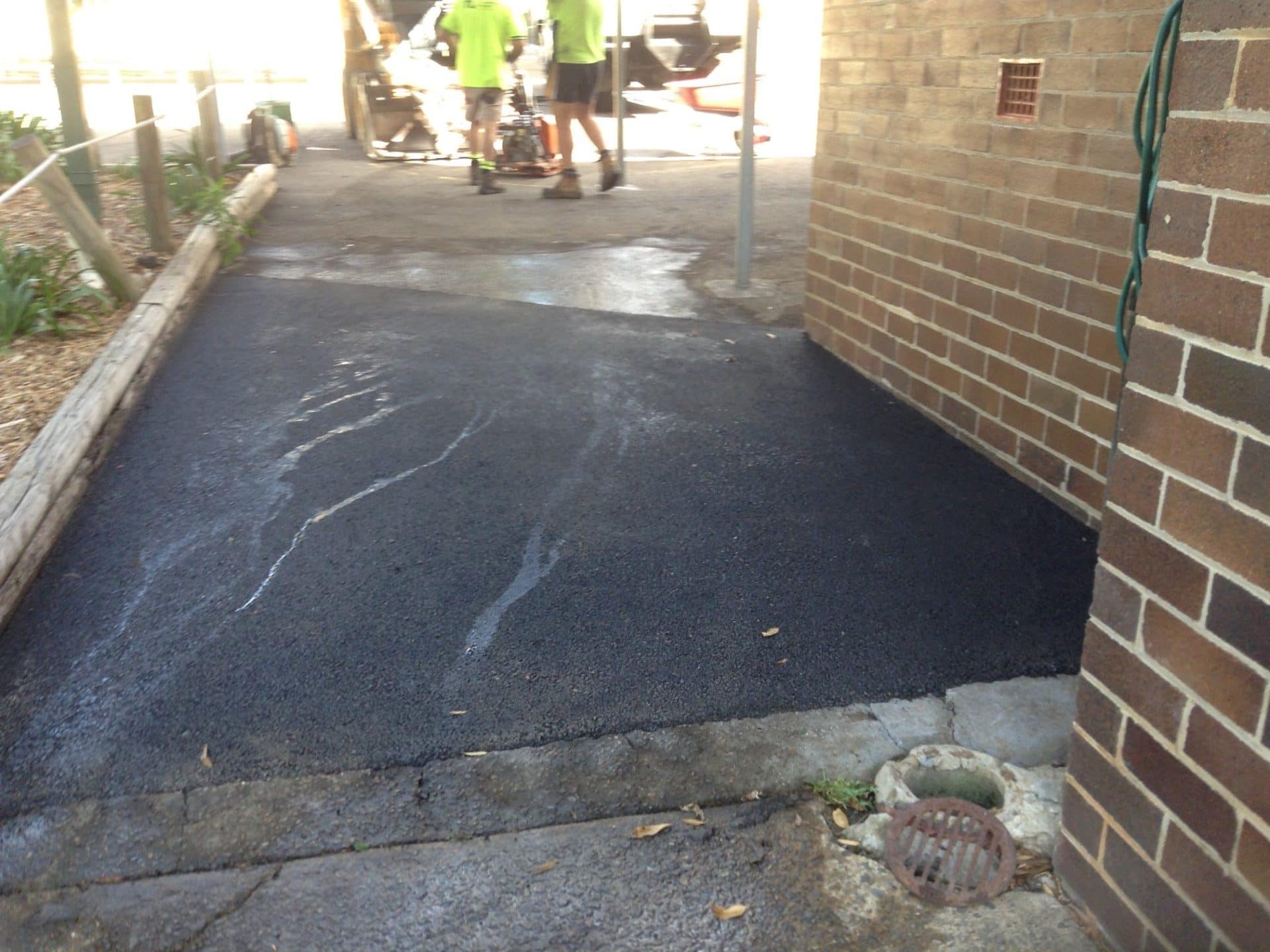 The same walkway resurfaced with new asphalt at Colyton Public School, Mt Druitt NSW